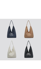 Women Large Hobo Slouch PU Leather Lightweight Practical Shoper Handbag Shoulder Bag With Small Purse Clutch Handbag