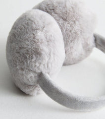 Grey Faux Fur Adjustable Headband