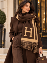 The Mocha Luxe Monogram Scarf