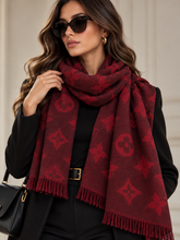 Burgundy Royale – The Signature Monogram Scarf.