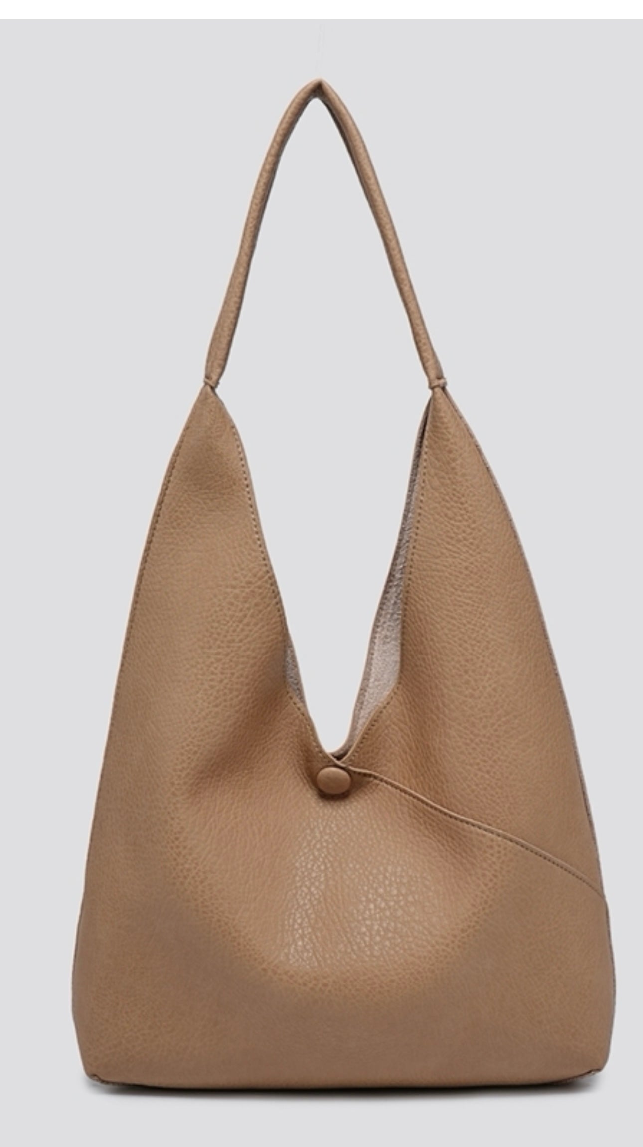 Women Large Hobo Slouch PU Leather Lightweight Practical Shoper Handbag Shoulder Bag With Small Purse Clutch Handbag