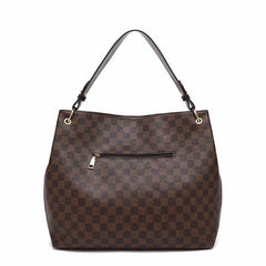Brown check slouch bag with long strap - 5328 ( Back in store )  new!