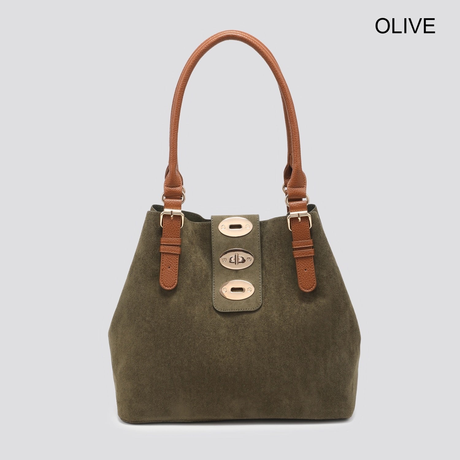 SS26 VEGAN SUEDE LEATHER BAG IN BAG SHOULDER BAG