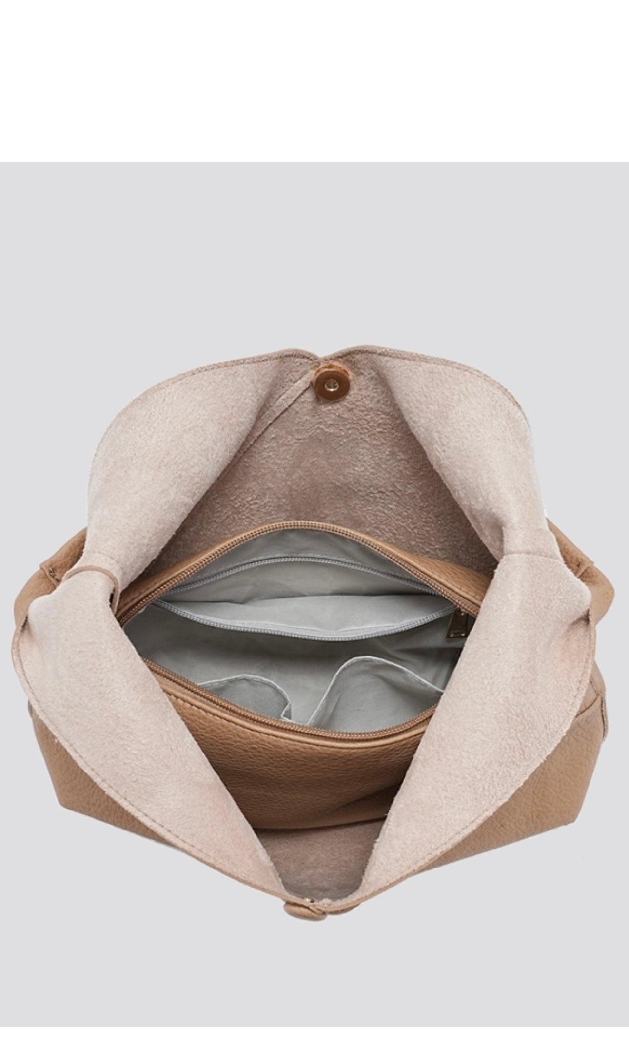 Women Large Hobo Slouch PU Leather Lightweight Practical Shoper Handbag Shoulder Bag With Small Purse Clutch Handbag