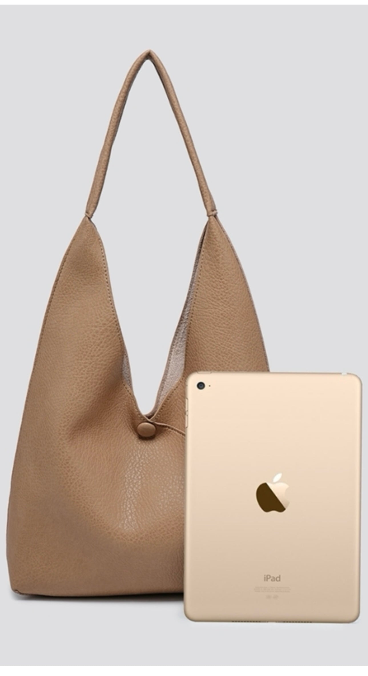 Women Large Hobo Slouch PU Leather Lightweight Practical Shoper Handbag Shoulder Bag With Small Purse Clutch Handbag