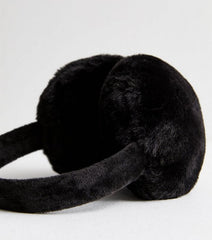 Black Faux Fur Adjustable Headband Earmuffs
