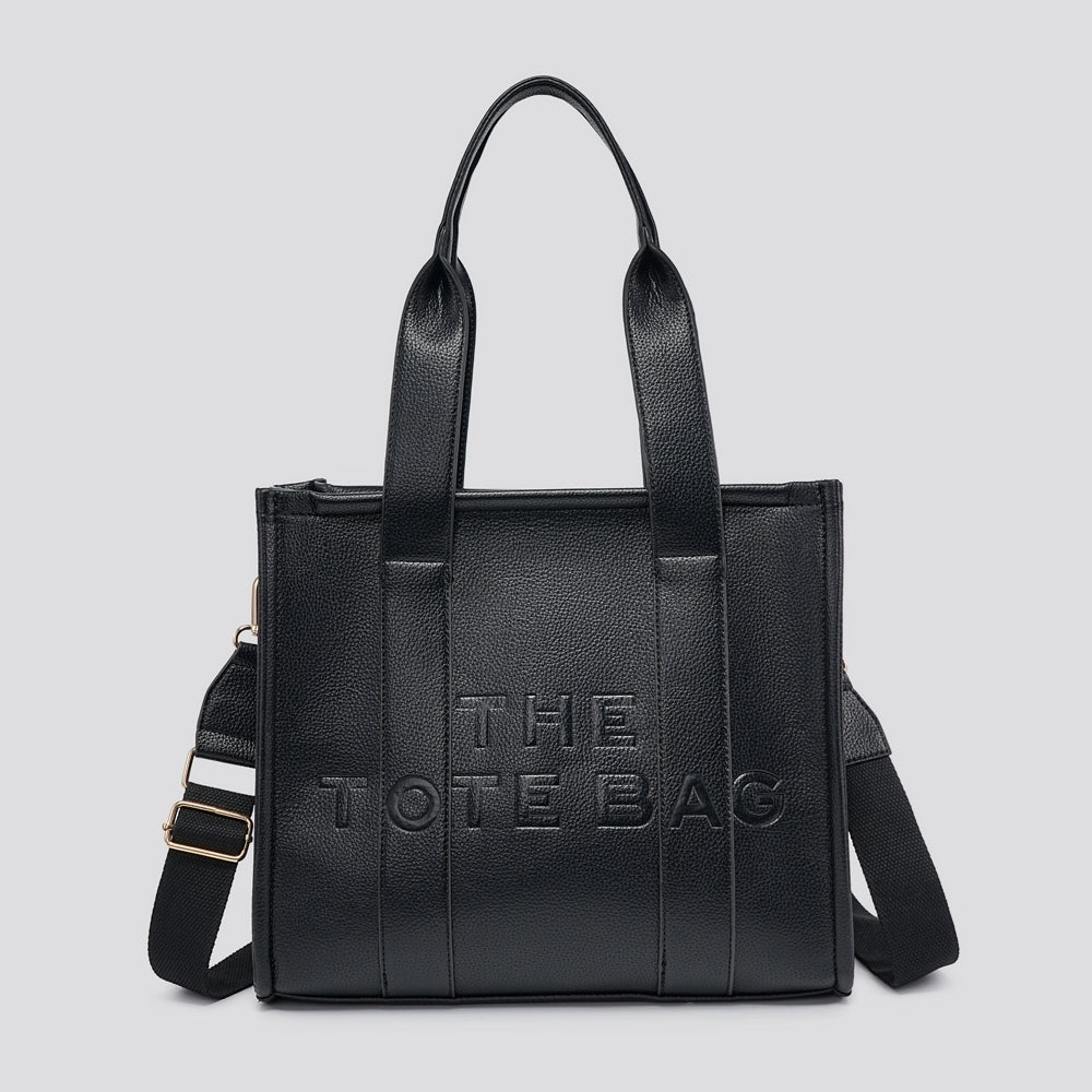 LARGE TOTE BAG WITH FABRIC STRAP