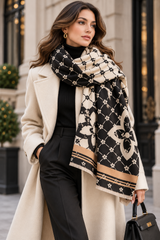 Retro Chic Floral Lattice Scarf
WS057 Black