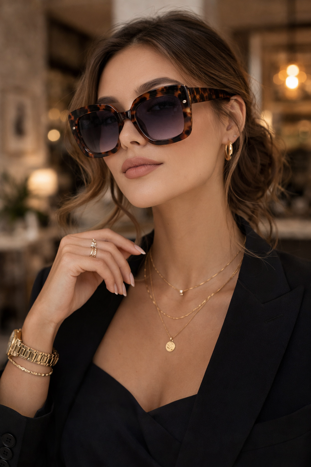 Oversized square sunglasses