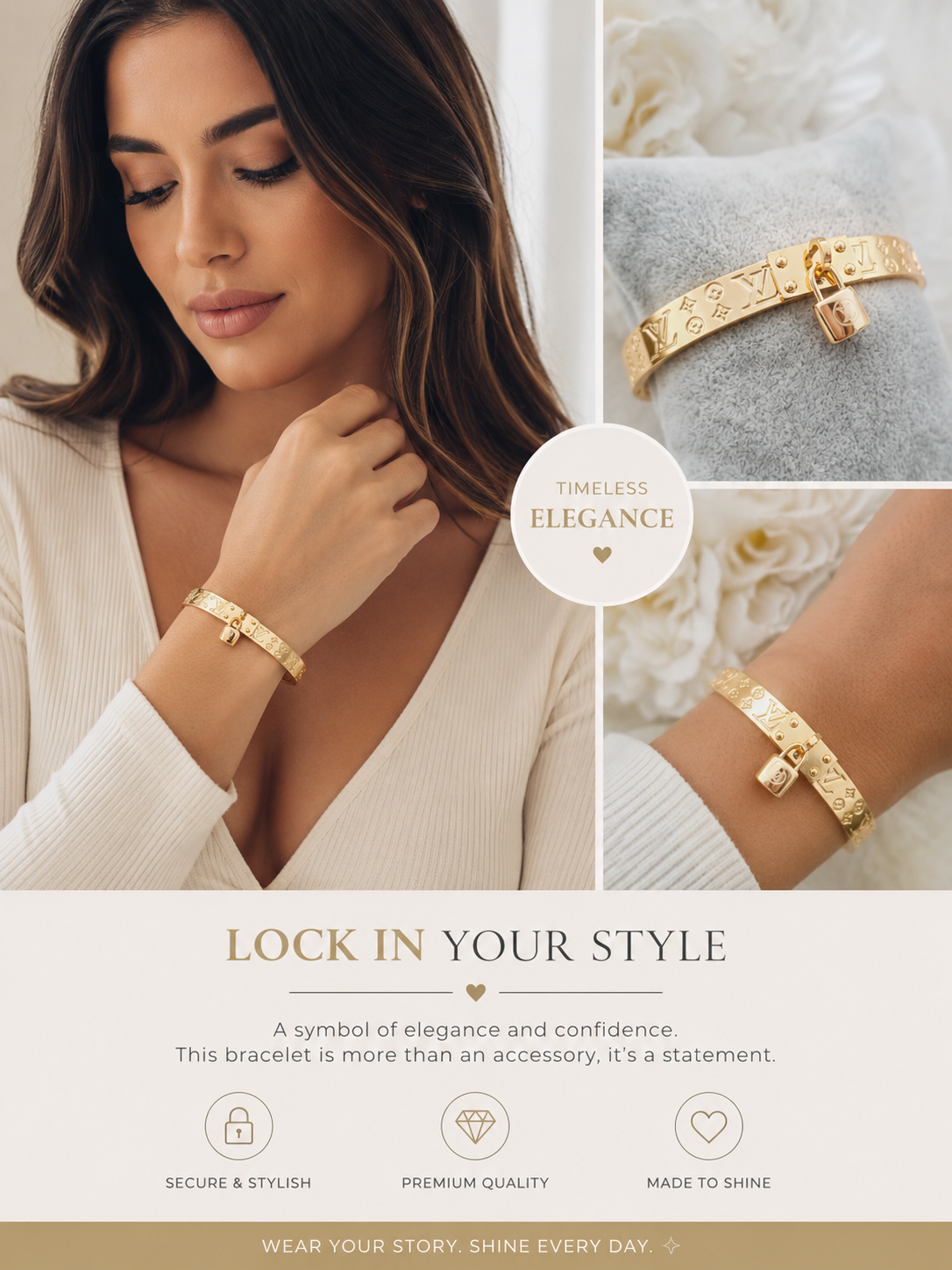 Padlocked Brecelet stainless steel