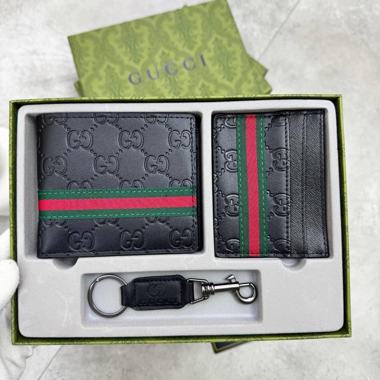 Men’s Luxury Gift Set Green and black striped